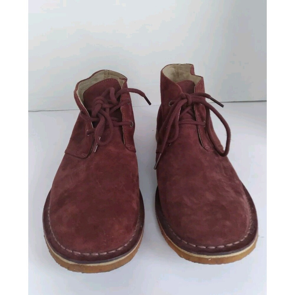 UGG Australia Alin Red Leather Suede Desert Boots‎ Mid Top Mens sz 9.5